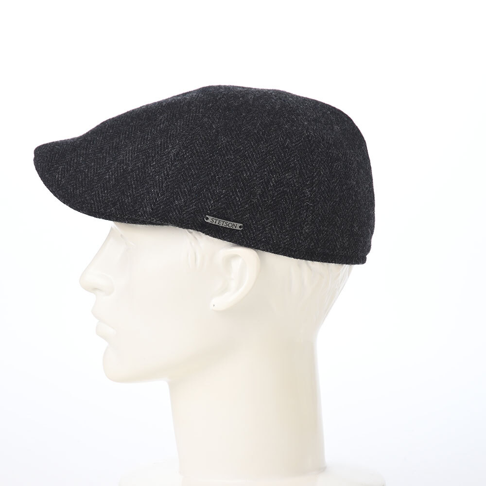 画像6: SHETLAND LAMBS WOOL HUNTING(シェットランドラムズウール ハンチング) ST238 チャコール (6)